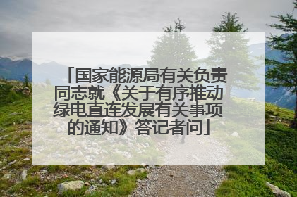 国家能源局有关负责同志就《关于有序推动绿电直连发展有关事项的通知》答记者问